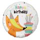 Geburtstag Fox Fuchs Happy Birthday Folienballon 36 cm