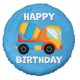 Fahrzeug Concrete Mixer Betonmischer Happy Birthday Folienballon 36 cm