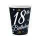 Geburtstag B&C Happy Birthday 18 Papierbecher 6 Stück 200 ml