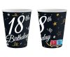 Geburtstag B&C Happy Birthday 18 Papierbecher 6 Stück 200 ml