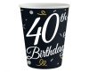 Geburtstag B&C Happy Birthday 40 Papierbecher 6 Stk 200 ml