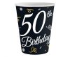 Geburtstag B&C Happy Birthday 50 Papierbecher 6er Set 200 ml