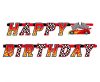 Autorennen Race Happy Birthday Papierschild 220 cm