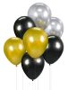 Farbe Gold-Silver-Black Ballon, Set mit 7 Ballons 12 Zoll (30cm)