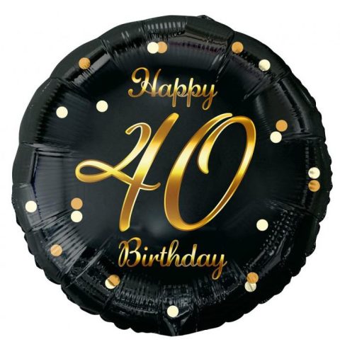 Geburtstag B&C Gold Happy Birthday 40 Folienballon 36 cm