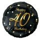 Geburtstag B&C Gold Happy Birthday 40 Folienballon 36 cm