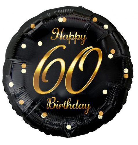 Geburtstag B&C Gold Happy Birthday 60 Folienballon 36 cm