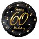 Geburtstag B&C Gold Happy Birthday 60 Folienballon 36 cm