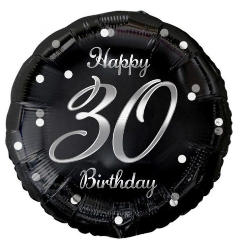 Geburtstag B&C Silver Happy Birthday 30 Folienballon 36 cm