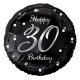 Geburtstag B&C Silver Happy Birthday 30 Folienballon 36 cm