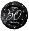 Geburtstag B&C Silver Happy Birthday 50 Folienballon 36 cm