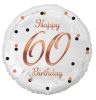 Geburtstag B&C White Happy Birthday 60 Folienballon 36 cm