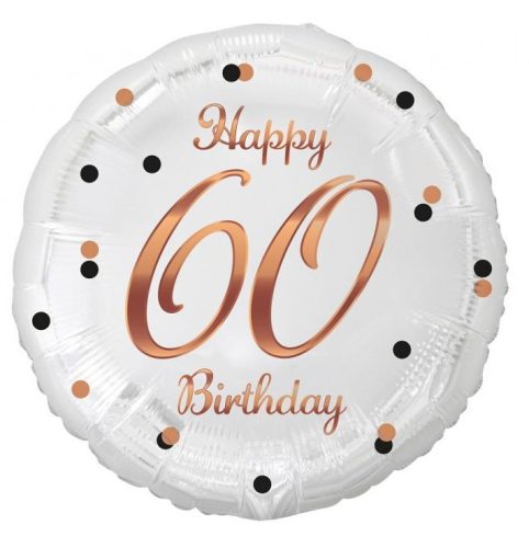 Geburtstag B&C White Happy Birthday 60 Folienballon 36 cm