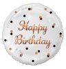 Geburtstag B&C White Happy Birthday Folienballon 36 cm