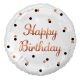 Geburtstag B&C White Happy Birthday Folienballon 36 cm