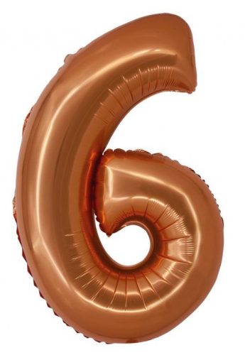 Nummer Copper Kupfer Nummer 6 Folienballon 76 cm