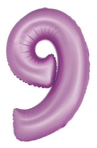 Nummer Lavender Mat Lavendel Nummer 9 Folienballon 76 cm