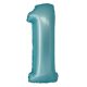 Nummer Light Blue Mat Blauer Nummer 1 Folienballon 76 cm