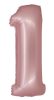 Nummer Light Pink Mat Rosa Nummer 1 Folienballon 76 cm