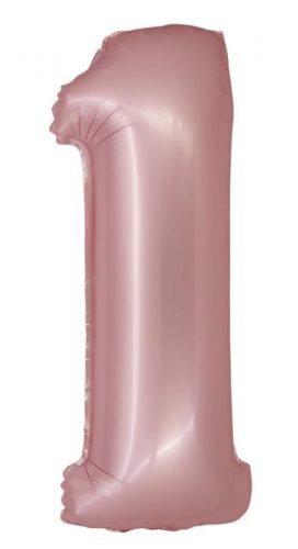 Nummer Light Pink Mat Rosa Nummer 1 Folienballon 76 cm