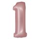 Nummer Light Pink Mat Rosa Nummer 1 Folienballon 76 cm