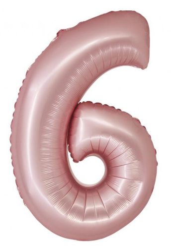 Nummer Light Pink Mat Rosa Nummer 6 Folienballon 76 cm