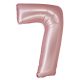 Nummer Light Pink Mat Rosa Nummer 7 Folienballon 76 cm