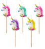 Einhorn Multicolour Kuchenkern-Set mit 5 Kerzen