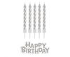 Geburtstag B&C Silver Silber Happy Birthday Kerzenset 16 Stk