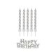 Geburtstag B&C Silver Silber Happy Birthday Kerzenset 16 Stk