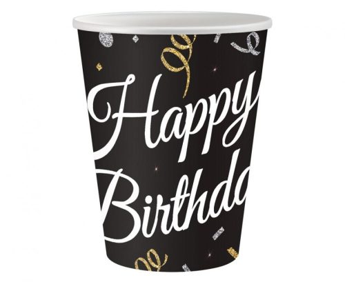 Geburtstag B&C Happy Birthday Papierbecher 6 Stk 250 ml