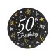 Geburtstag B&C Happy Birthday 50 Pappteller, 6er-Pack, 18 cm