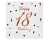 Geburtstag B&C White Happy Birthday 18 Servietten 20er-Pack 33x33 cm