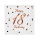 Geburtstag B&C White Happy Birthday 18 Servietten 20er-Pack 33x33 cm