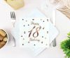 Geburtstag B&C White Happy Birthday 18 Servietten 20er-Pack 33x33 cm