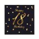 Geburtstag B&C Gold Happy Birthday 18 Serviette 20 Stk 33x33 cm