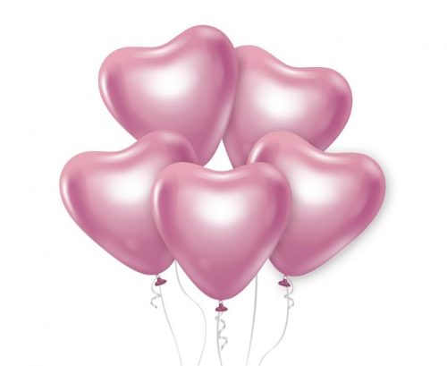 Liebe Platinum Light Pink Herzballon, 6 Stk 12 Zoll (30 cm)