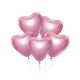 Liebe Platinum Light Pink Herzballon, 6 Stk 12 Zoll (30 cm)