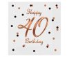 Geburtstag B&C White Happy Birthday 40 Serviette 20er Pack 33x33 cm