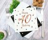 Geburtstag B&C White Happy Birthday 40 Serviette 20er Pack 33x33 cm