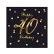 Geburtstag B&C Gold Happy Birthday 40 Servietten 20 Stk 33x33 cm