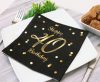 Geburtstag B&C Gold Happy Birthday 40 Servietten 20 Stk 33x33 cm