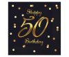 Geburtstag B&C Gold Happy Birthday 50 Serviette 20 Stk 33x33 cm