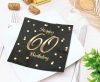 Geburtstag B&C Gold Happy Birthday 60 Serviette, 20er-Pack, 33x33 cm