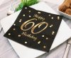 Geburtstag B&C Gold Happy Birthday 60 Serviette, 20er-Pack, 33x33 cm