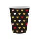 Liebe XOXO Black Papierbecher 6er-Pack, 250 ml