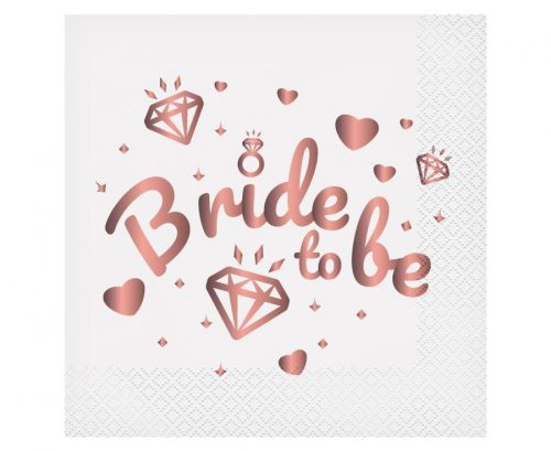 Junggesellinnenabschied Bride To Be White Servietten 20 Stk 33x33 cm