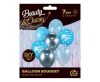 Farbe Happy Birthday Silber-Blau, Silber-Blau Ballonset 7 Stk 30cm (12 Zoll)