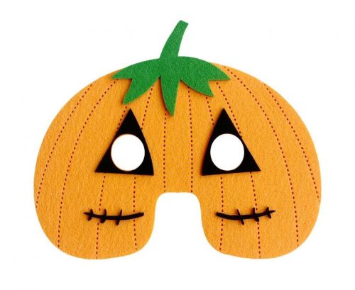 Pumpkin Orange Kürbisfilz Maske 19 cm