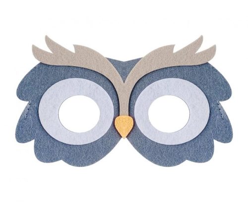 Tiere Owl Eulen-Filzmaske 18 cm